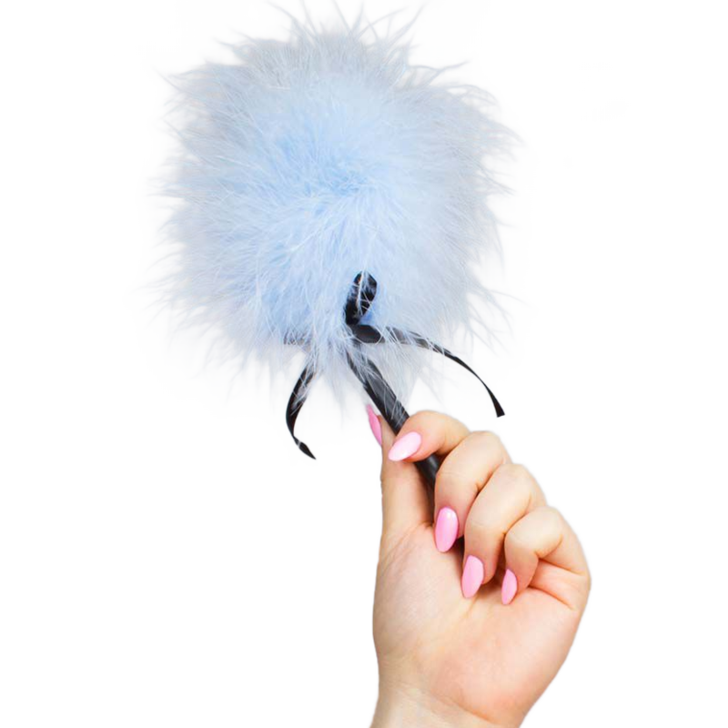 SECRETPLAY - LIGHT BLUE MARABOU DUSTER