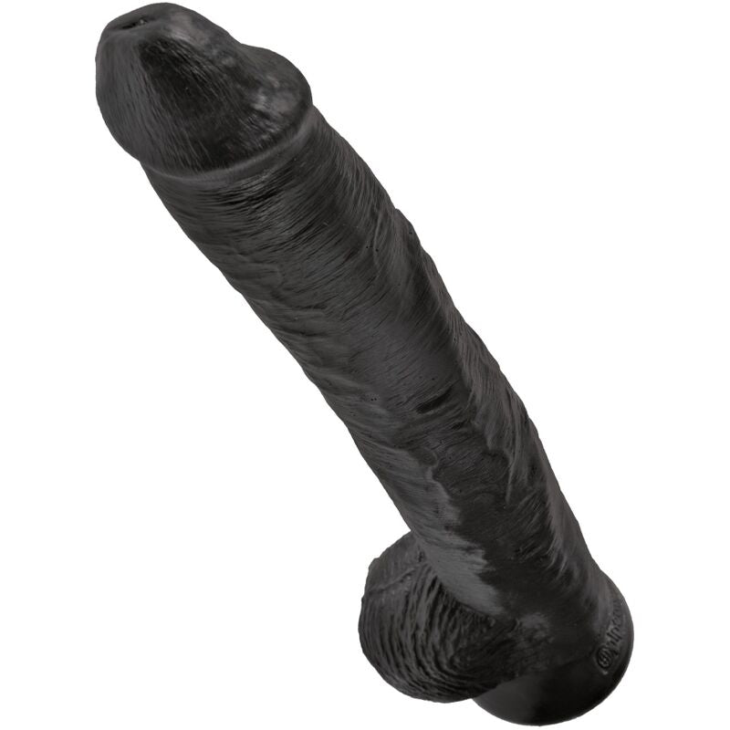 KING COCK - PENE REALISTICO CON PALLE 30,5 CM NERO