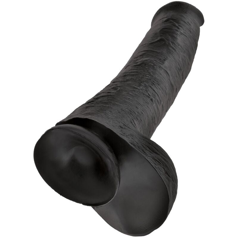 KING COCK - PENE REALISTICO CON PALLE 34,2 CM NERO