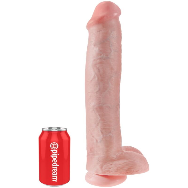 KING COCK - PENE REALISTICO CON PALLE 34,2 CM LEGGERO