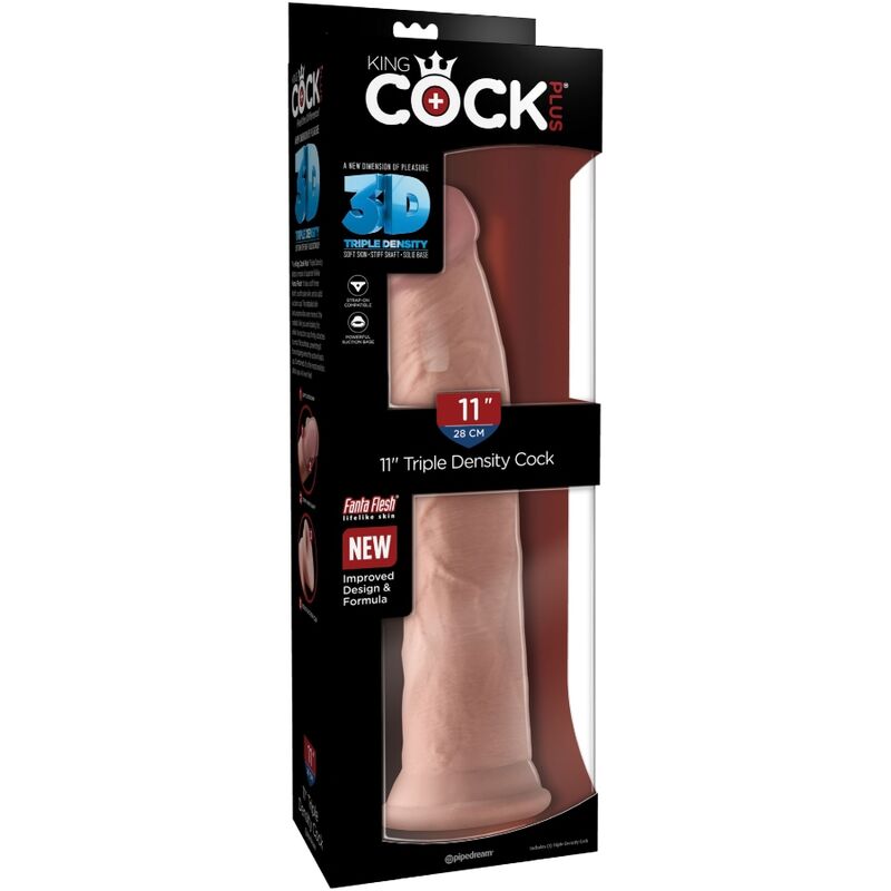 KING COCK - REALISTIC PENIS 3D 26 CM LIGHT