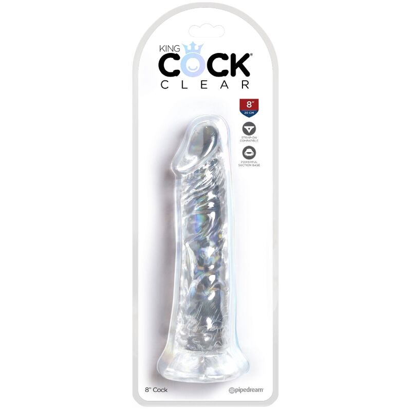 KING COCK - KLARER REALISTISCHER PENIS 19,7 CM TRANSPARENT