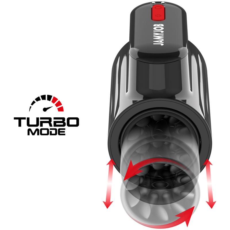 JAMYJOB - MASTURBATORE CON MODALITÀ TURBO CON TECNOLOGIA A SPINTA VORTICE E ROTAZIONE A 360°