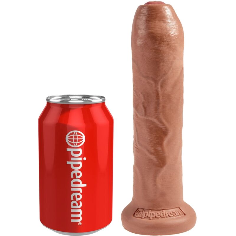 KING COCK - UNBESCHNITTENER REALISTISCHER PENIS 17,8 CM KARAMELL