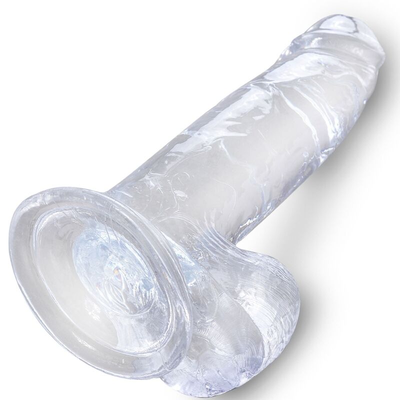 KING COCK - KLARER REALISTISCHER PENIS MIT HODEN 15,2 CM TRANSPARENT