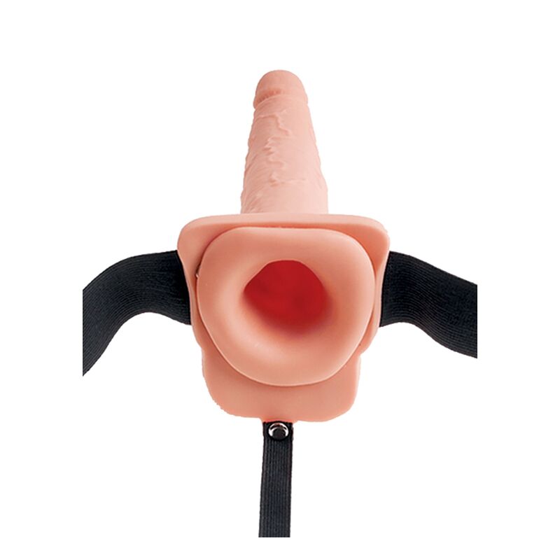 FETISH FANTASY SERIES - ADJUSTABLE HARNESS REALISTIC PENIS WITH BALLS SQUIRTING 19 CM