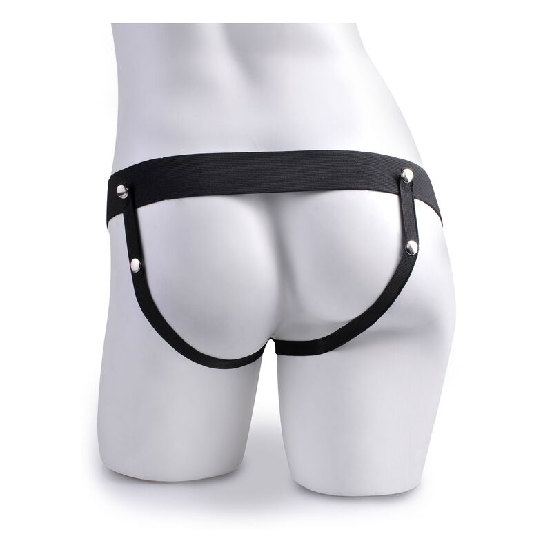 FETISH FANTASY SERIES - VERSTELLBARER HARNESS REALISTISCHER PENIS MIT SQUIRTING-HODEN 19 CM