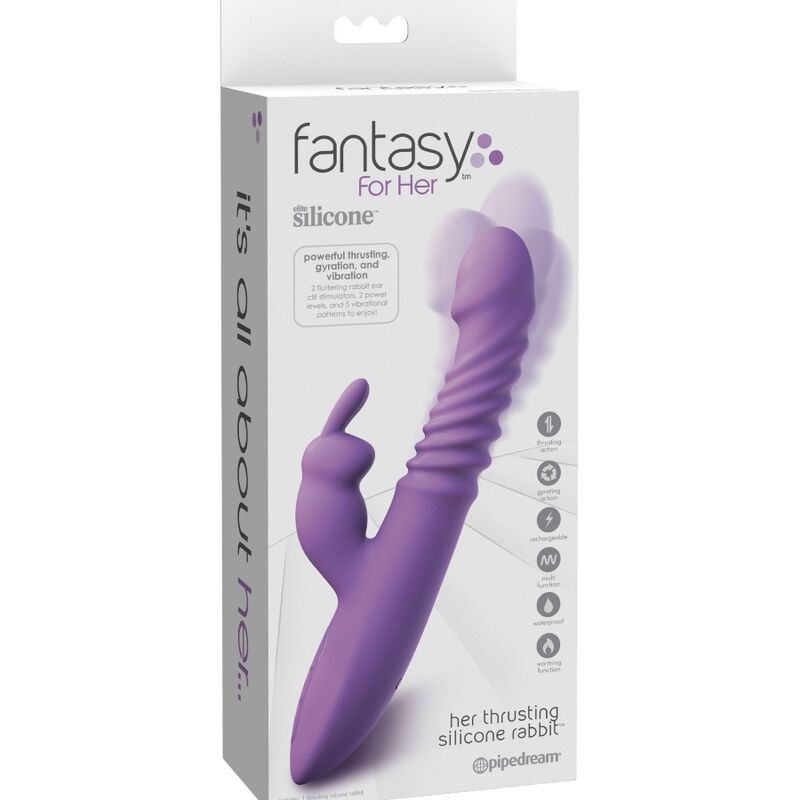 FANTASY FOR HER - RABBIT KLITORIS-STIMULATOR MIT WÄRME-OSZILLATIONS- UND VIBRATIONSFUNKTION VIOLETT