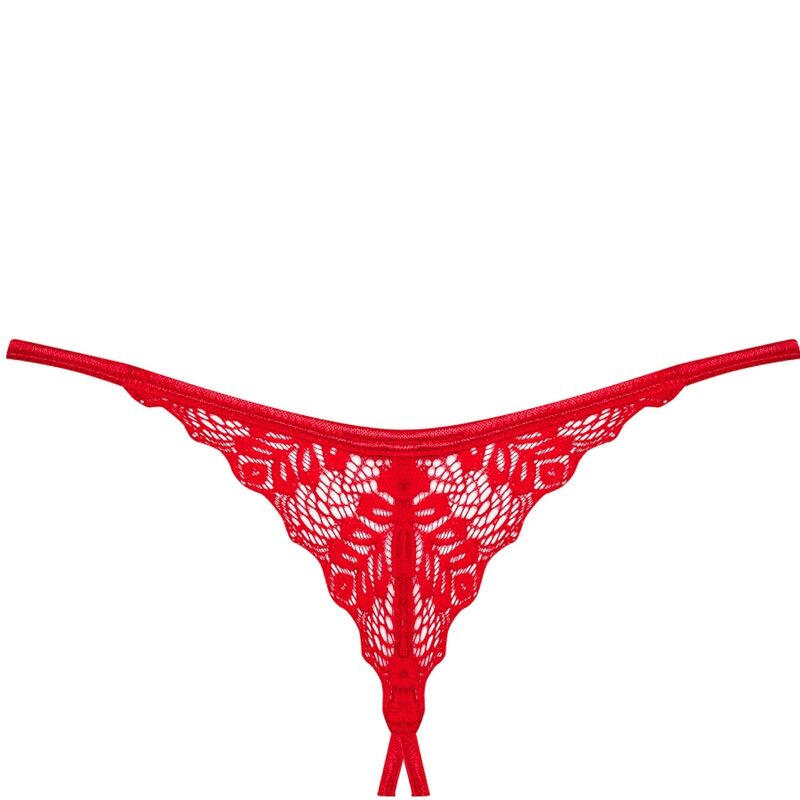 OBSESSIVE - INGRIDIA THONG CROTCHLESS RED M/L