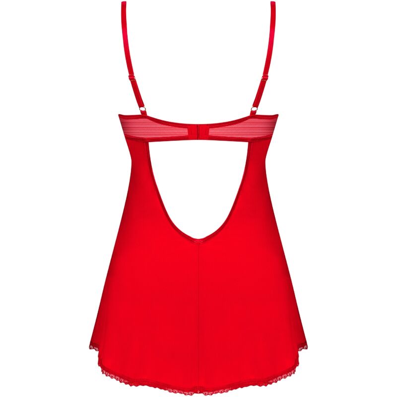 OBSESSIVE - INGRIDIA CHEMISE E PERIZOMA ROSSO XS/S