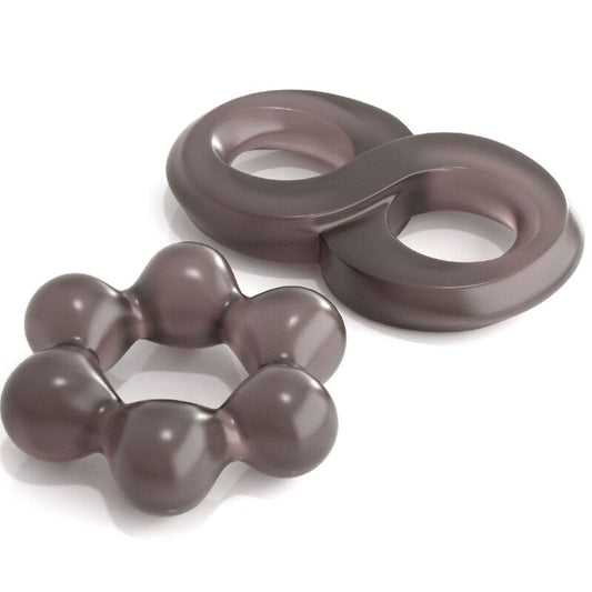 CLASSIX - SET DI 2 ANELLI PENE GRIGIO