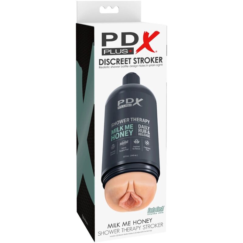 PDX PLUS - MASTURBATORE STROKER DESIGN DISCRETO DEL FLACONE MILK ME HONEY SHAMPOO