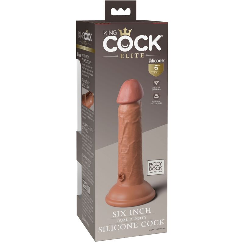 KING COCK - DILDO IN SILICONE REALISTICO ELITE 15,2 CM CARAMELLO