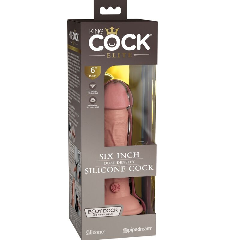 KING COCK - DILDO IN SILICONE REALISTICO ELITE 15,2 CM