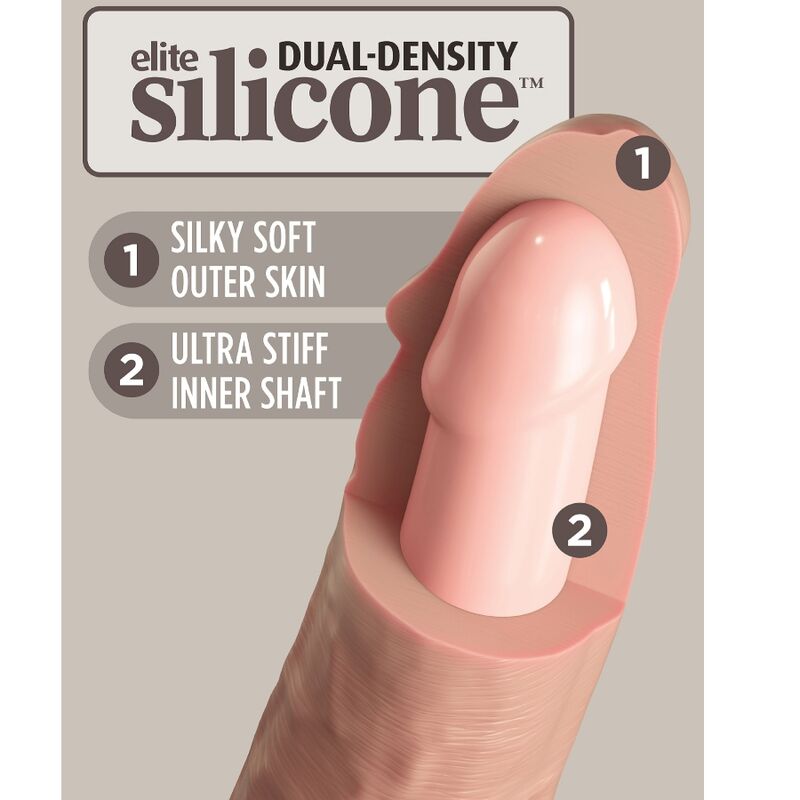 KING COCK - ELITE REALISTISCHER SILIKONDILDO 15,2 CM