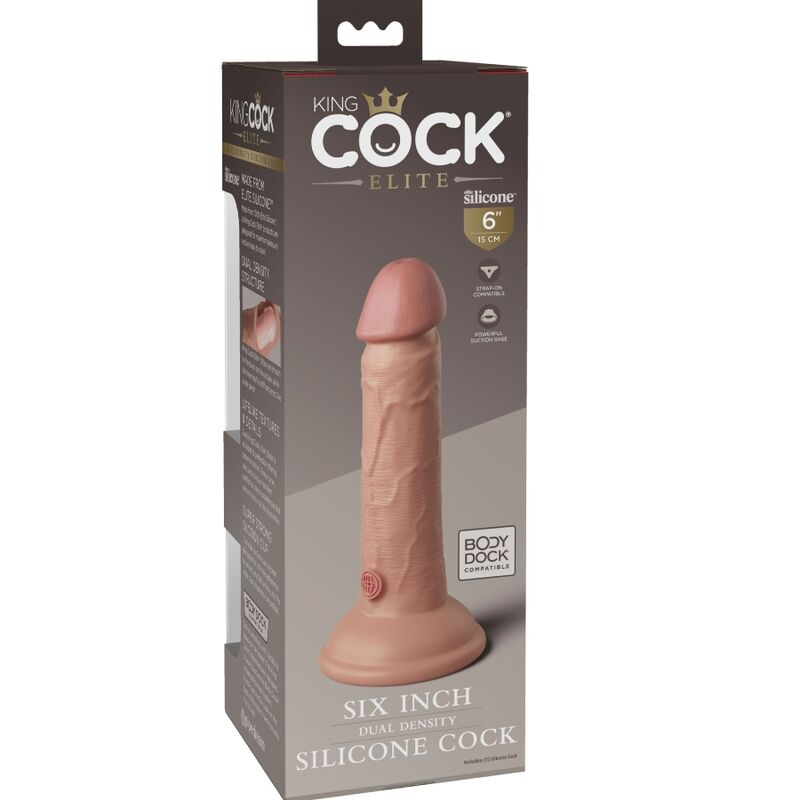 KING COCK - ELITE REALISTISCHER SILIKONDILDO 15,2 CM