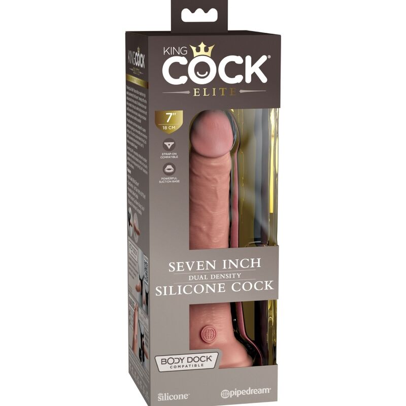 KING COCK - ELITE REALISTISCHER SILIKONDILDO 17,8 CM