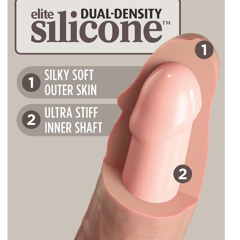 KING COCK - DILDO IN SILICONE REALISTICO ELITE 17,8 CM