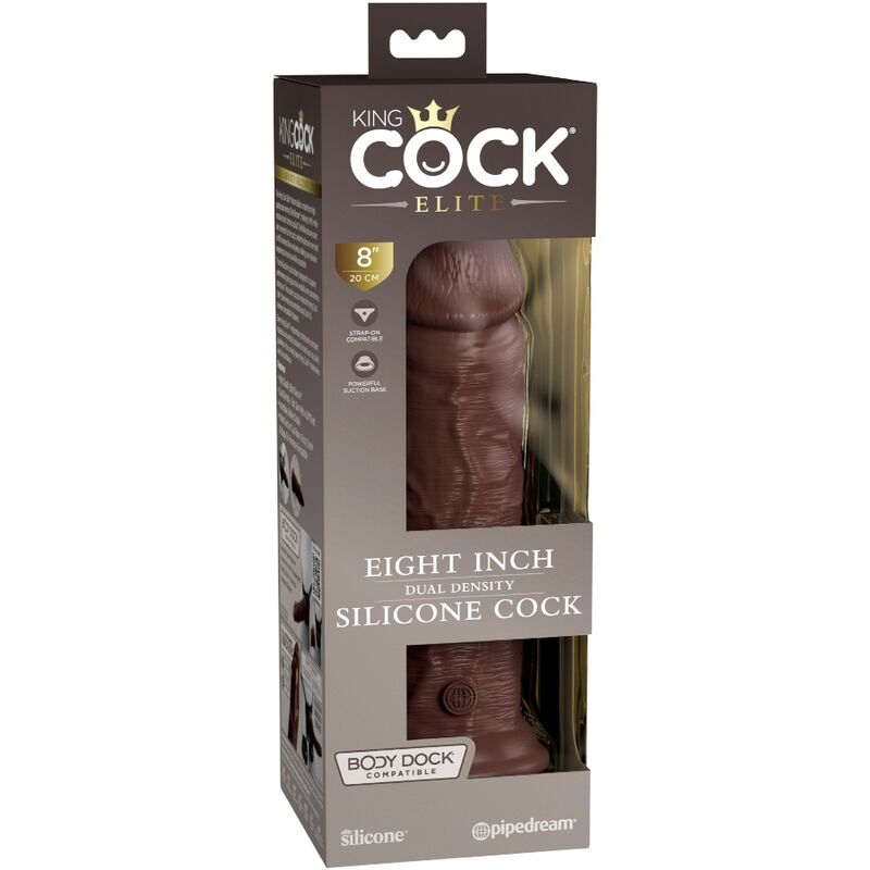 KING COCK - ELITE REALISTICO DILDO IN SILICONE 20,3 CM MARRONE