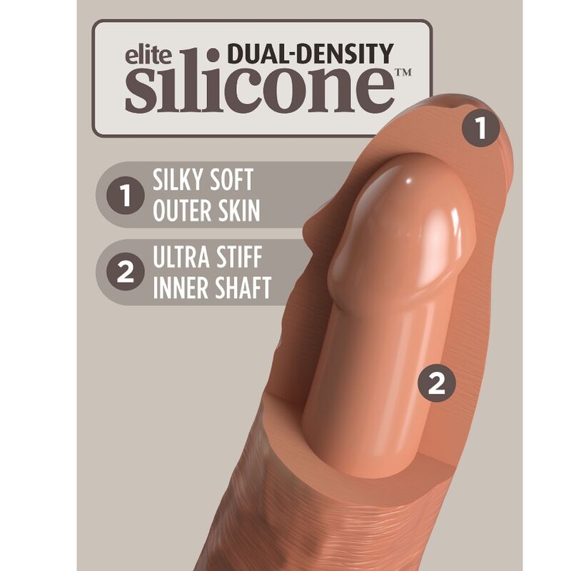 KING COCK - DILDO IN SILICONE REALISTICO ELITE 20,3 CM CARAMELLO