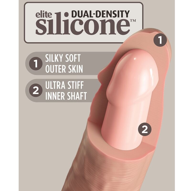 KING COCK - ELITE REALISTISCHER SILIKONDILDO 20,3 CM