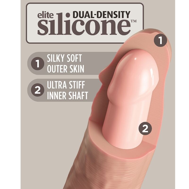 KING COCK - ELITE REALISTICO DILDO VIBRANTE E SILICONE 15,2 CM