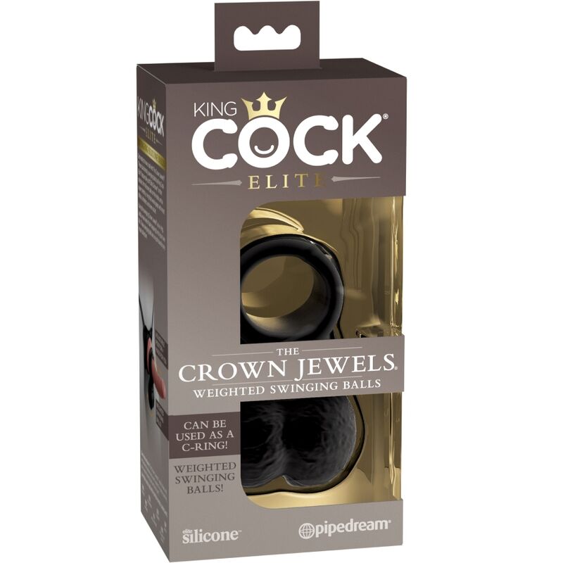 KING COCK - ANELLO ELITE CON TESTICOLI IN SILICONE