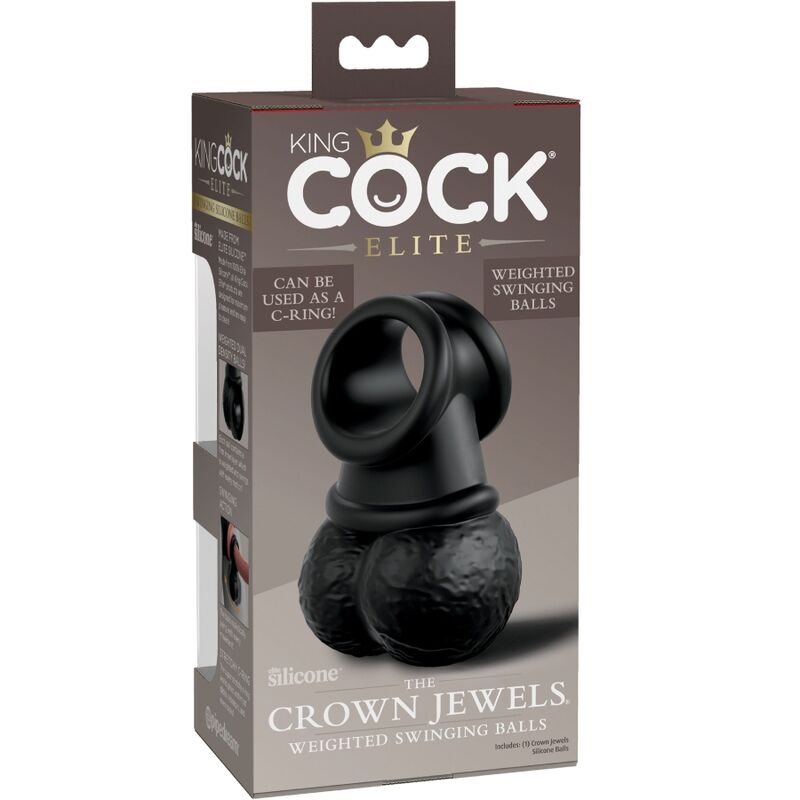 KING COCK - ANELLO ELITE CON TESTICOLI IN SILICONE