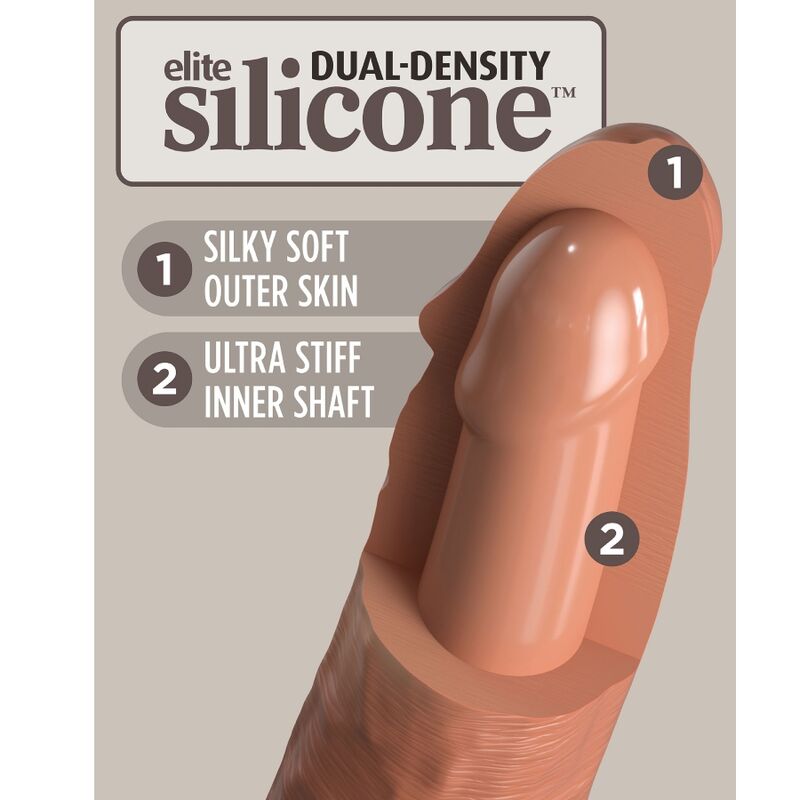 KING COCK - ELITE KOMFORTABLER VERSTELLBARER HARNESS MIT DILDO 17,8 CM