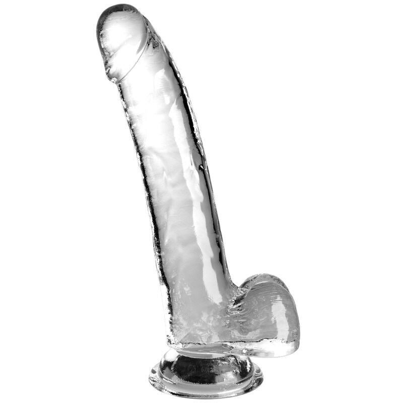 KING COCK - DILDO TRASPARENTE CON TESTICOLI 20,3 CM TRASPARENTE