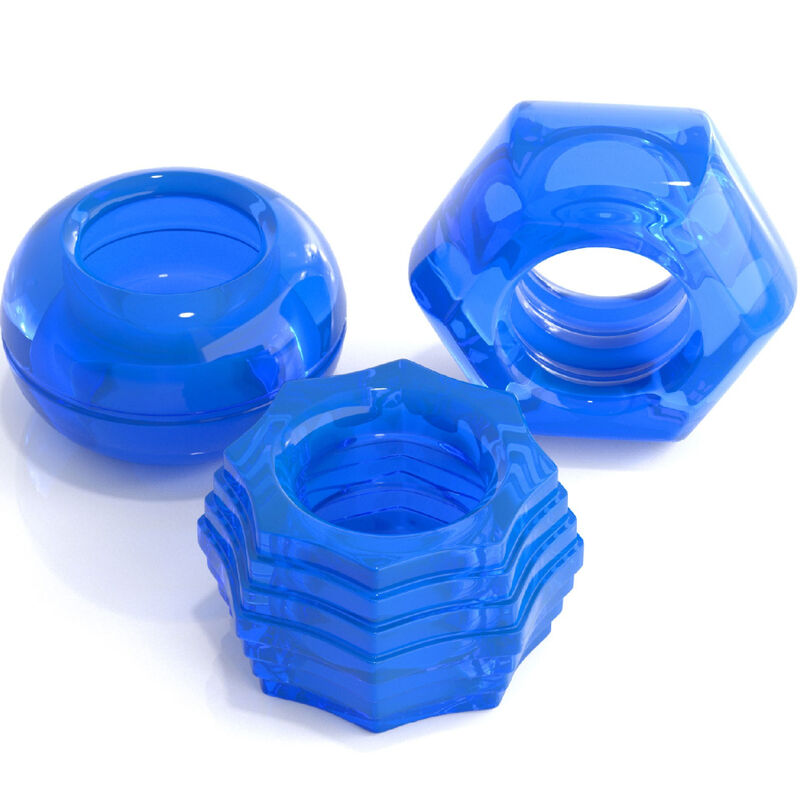 CLASSIX - SET MIT 3 RINGEN BLAUER PENIS