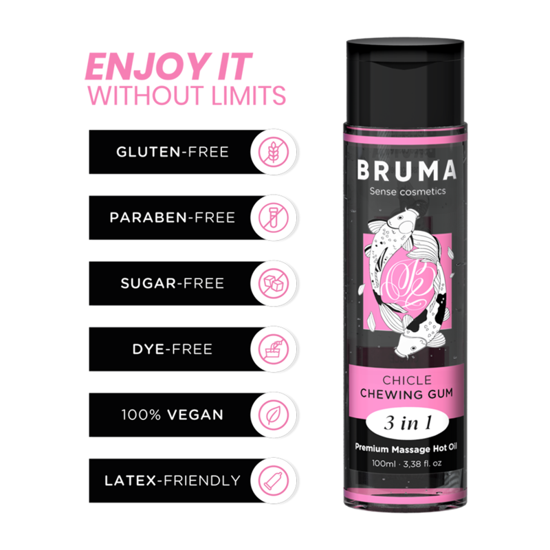 BRUMA - PREMIUM MASSAGE HEISSÖL KAUGUMMI 3 IN 1 - 100 ML