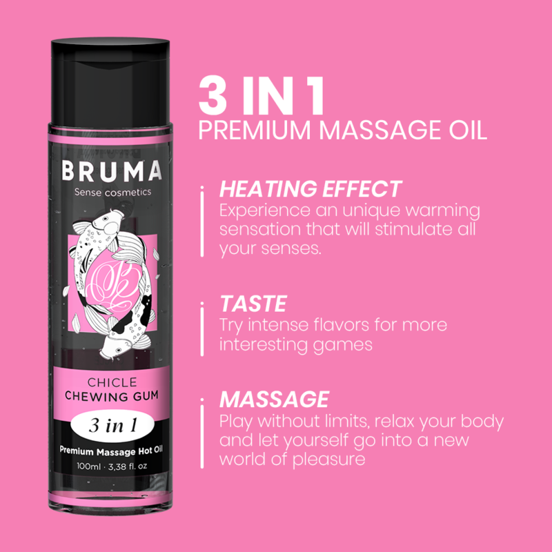 BRUMA - PREMIUM MASSAGE HEISSÖL KAUGUMMI 3 IN 1 - 100 ML