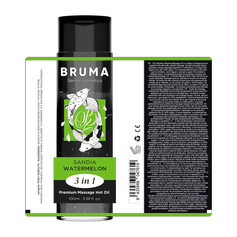 BRUMA - OLIO CALDO PER MASSAGGIO PREMIUM ANGURIA 3 IN 1 - 100 ML