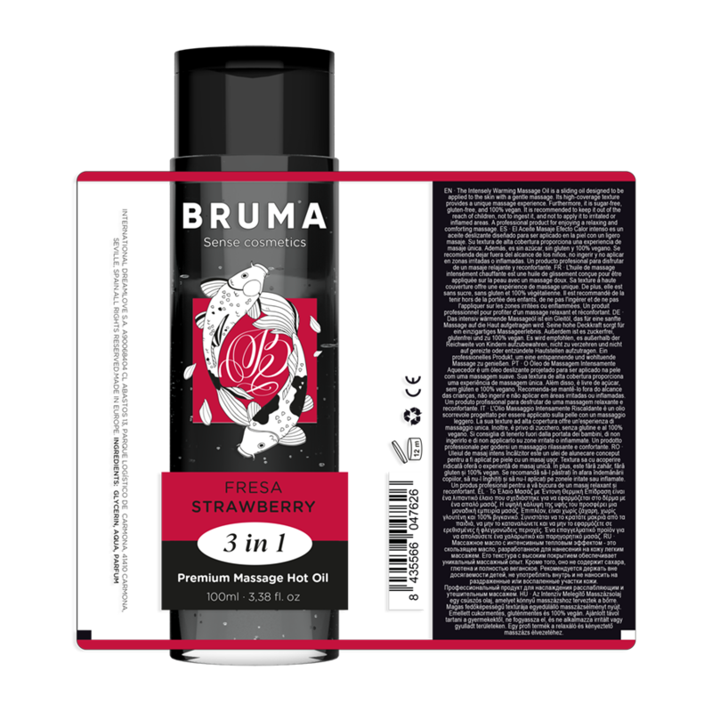 BRUMA - PREMIUM MASSAGE HEISSÖL ERDBEERE 3 IN 1 - 100 ML