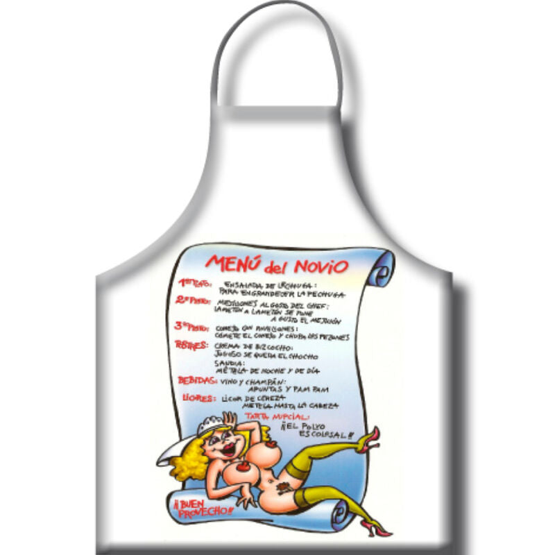 DIABLO PICANTE - BOYFRIEND MENU APRON SPANISH TEXT