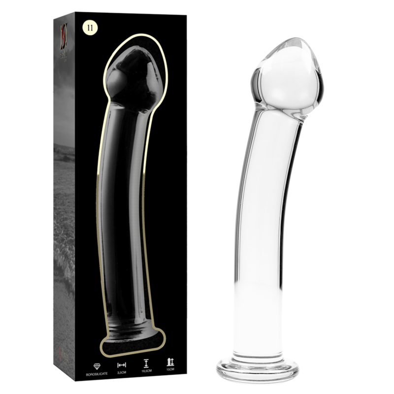 SERIE NEBULA BY IBIZA - MODELLO 11 DILDO VETRO BOROSILICATO TRASPARENTE 16 CM -O- 3 CM