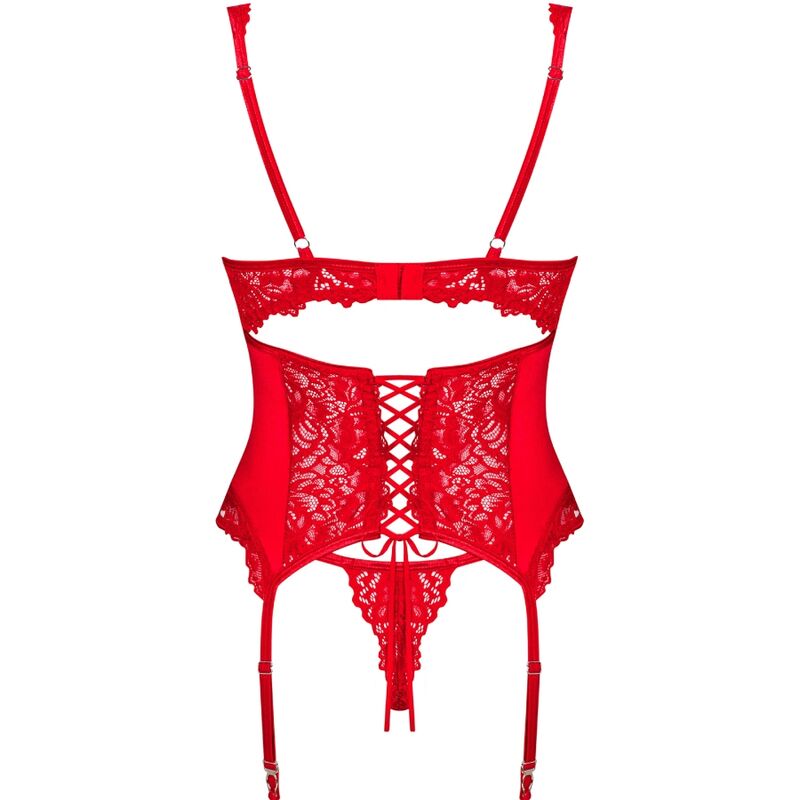 OBSESSIVE - AMOR CHERRIS KORSETT &amp; STRING L/XL