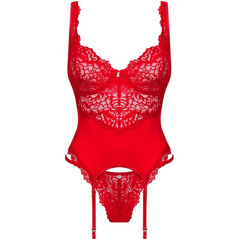 OBSESSIVE - AMOR CHERRIS CORSET & THONG L/XL