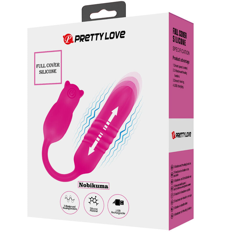 PRETTY LOVE - PROIETTILE VIBRANTE IN SILICONE ROSA NOBIKUMA