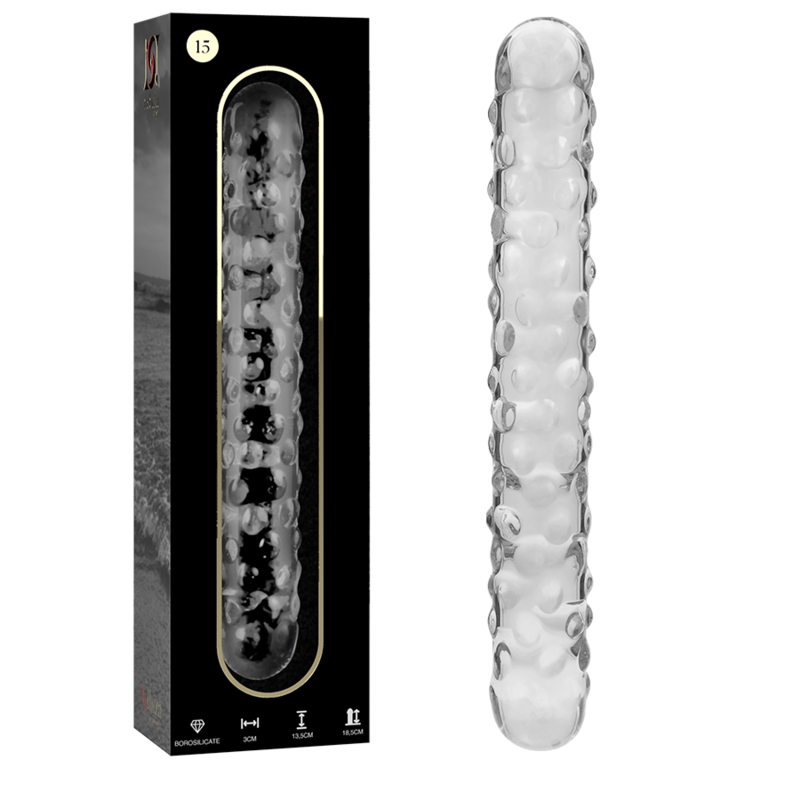 NEBULA SERIE VON IBIZA - MODELL 15 DILDO BOROSILIKATGLAS KLAR 18,5 CM -O- 3 CM