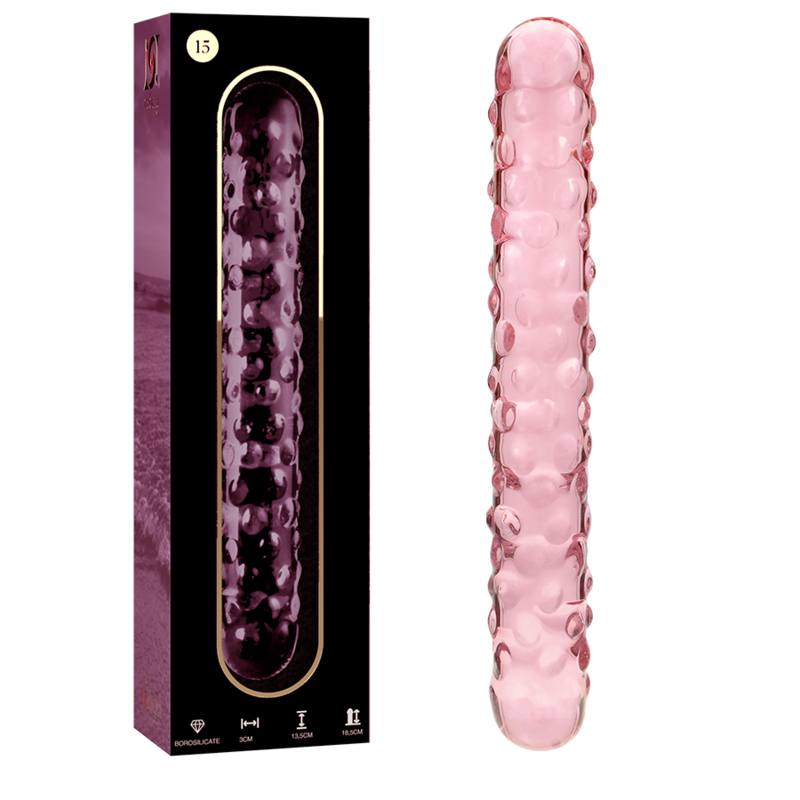 SERIE NEBULA BY IBIZA - MODELLO 15 DILDO VETRO BOROSILICATO TRASPARENTE 18,5 CM -O- 3 CM