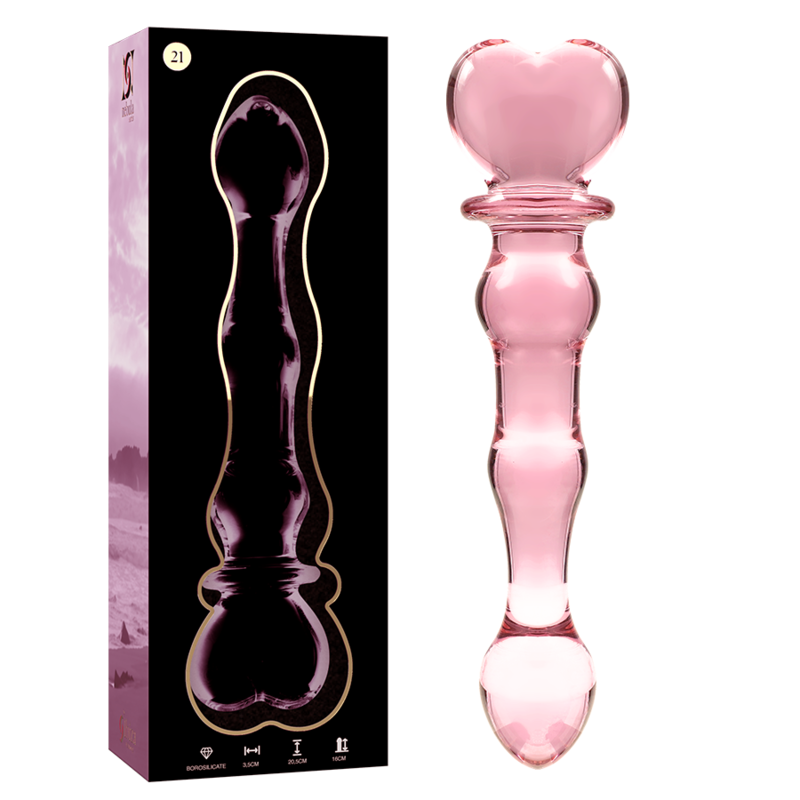 SERIE NEBULA BY IBIZA - MODELLO 21 DILDO VETRO BOROSILICATO TRASPARENTE 20,5 CM -O- 3,5 CM