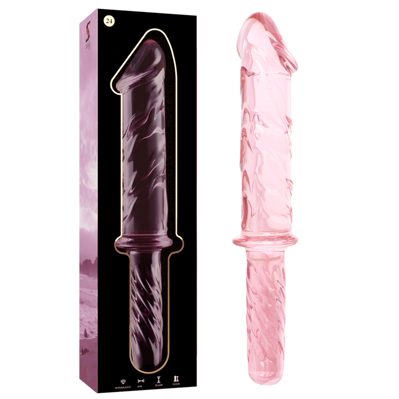 NEBULA SERIE VON IBIZA - MODELL 24 DILDO BOROSILIKATGLAS KLAR 28,5 CM -O- 5 CM