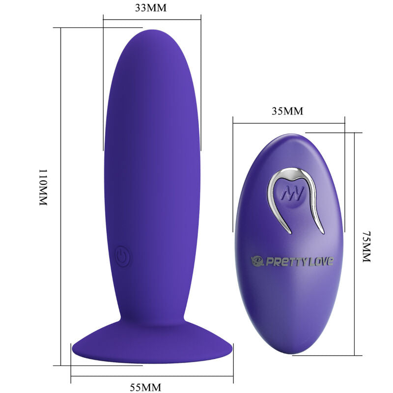 PRETTY LOVE - YOUTH PLUG VIBRATORE ANALE TELECOMANDO VIOLA