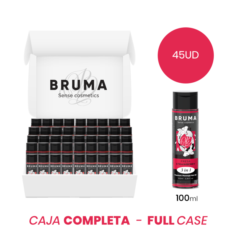 MOQ 45 - BRUMA PREMIUM MASSAGE HEISSÖL ERDBEERE 3 IN 1 - 100 ML