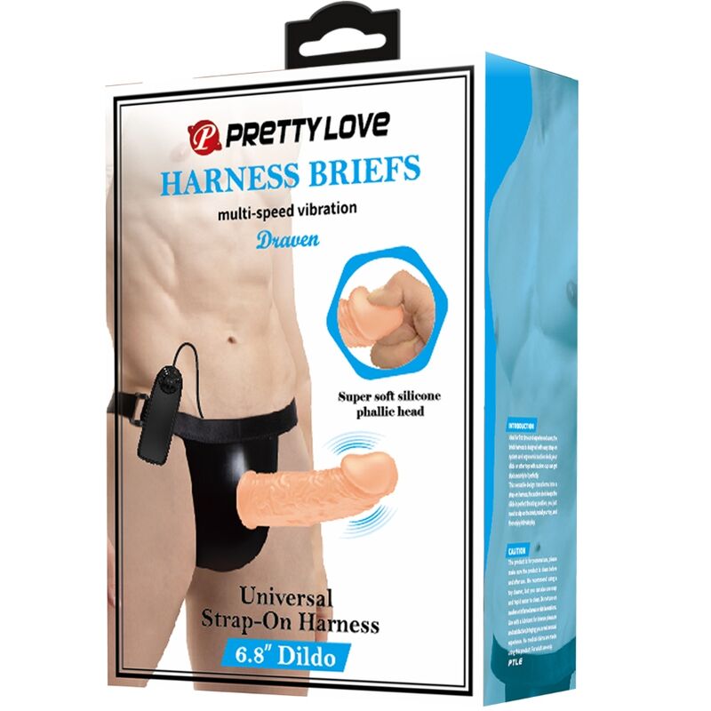 PRETTY LOVE - HARNESS-SLIP MIT VIBRATIONSDILDO INKLUSIVE