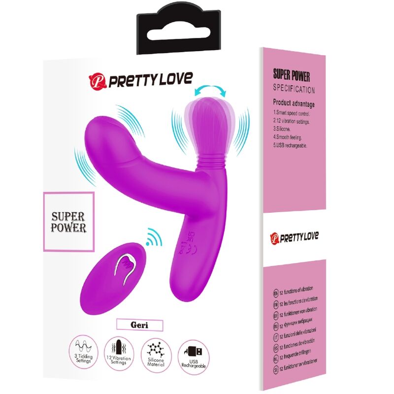 PRETTY LOVE - MASSAGGIATORE CLITORIDEO GERI ROSA TELECOMANDO