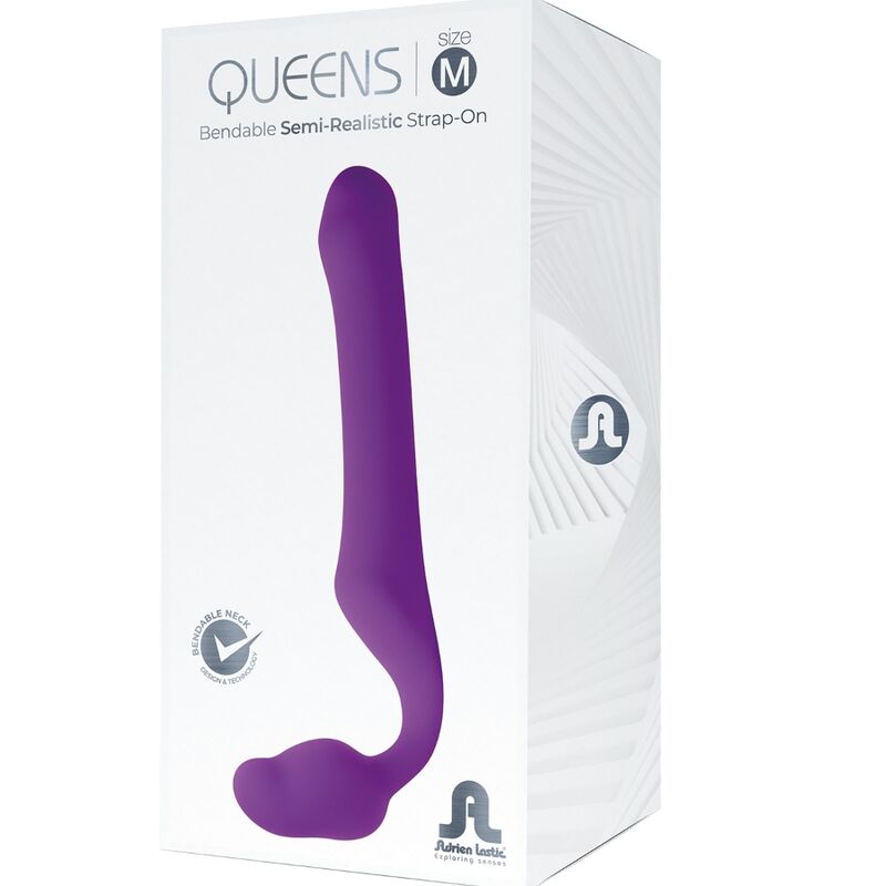 ADRIEN LASTIC - QUEENS STRAP-ON FLEXIBEL VIOLETT GRÖSSE M