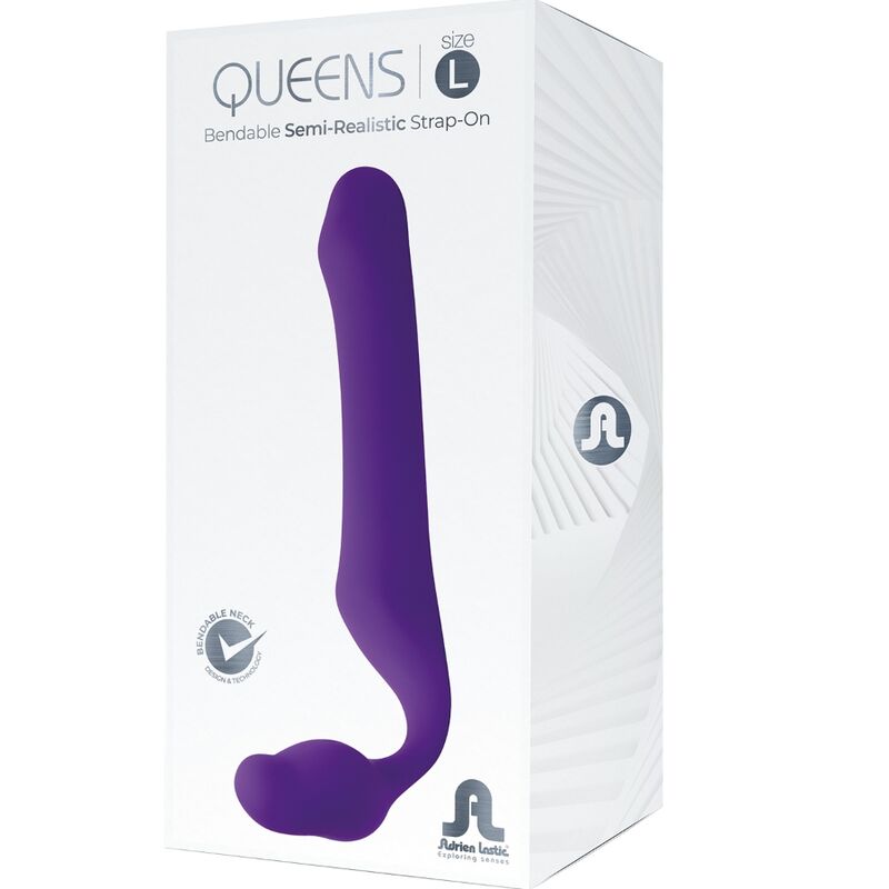 ADRIEN LASTIC - QUEENS STRAP-ON FLEXIBEL VIOLETT GRÖSSE L